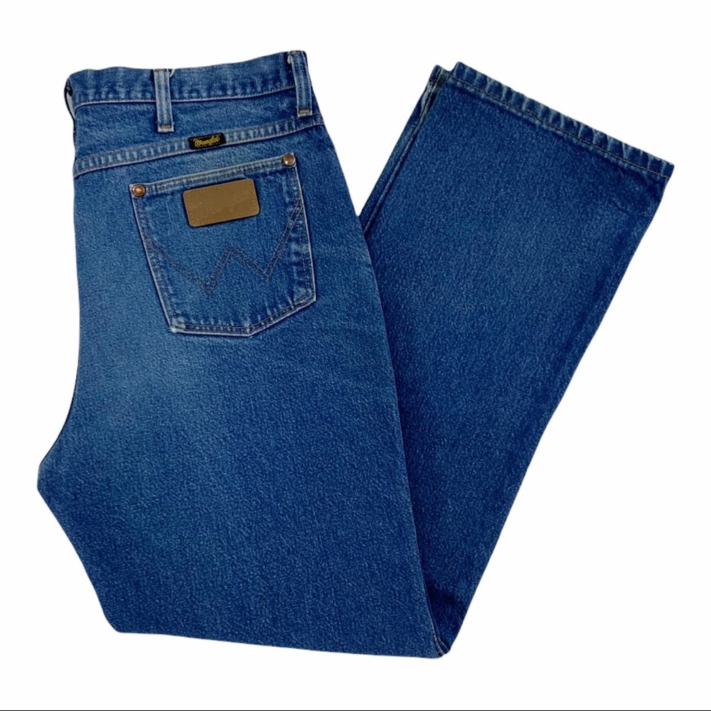 Vintage Wrangler Blue Jeans Size W36 L30 Made in the USA - Picture 12 of 15